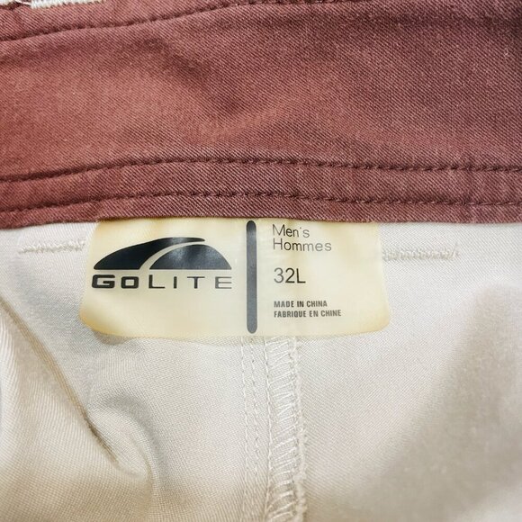 GoLite Mens Size 32 x 33 Travel Active Cargo Hiking Pants Ivory Lightweight‎ - Picture 7 of 9
